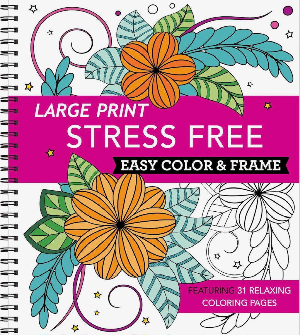 Large Colouring Book Adult - Colour and Frame