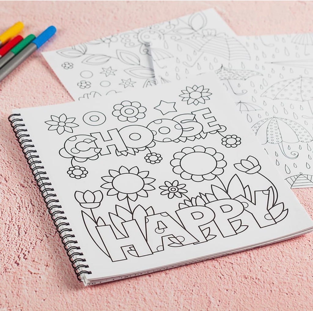Large Colouring Book Adult - Colour and Frame