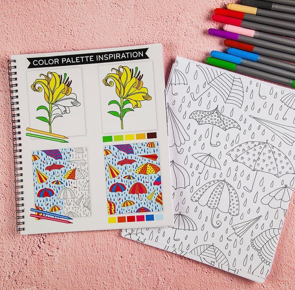 Large Colouring Book Adult - Colour and Frame
