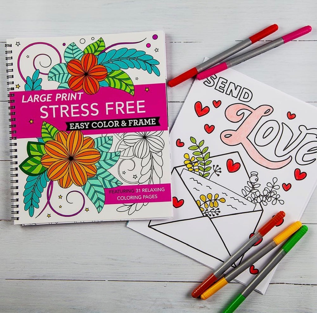 Large Colouring Book Adult - Colour and Frame