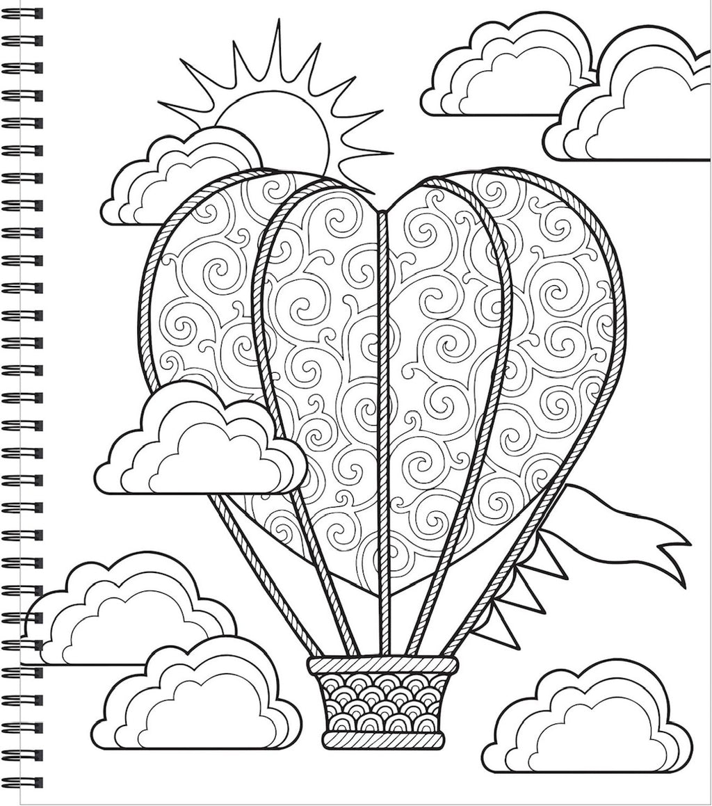 Large Colouring Book Adult - Colour and Frame
