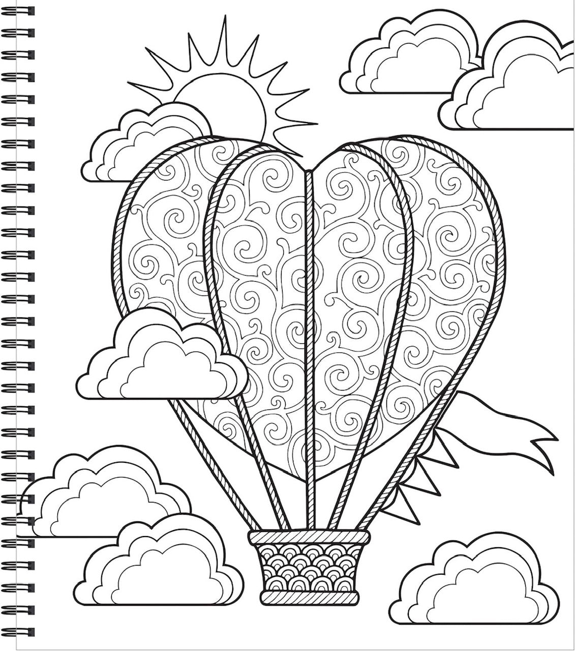 Large Colouring Book Adult - Colour and Frame
