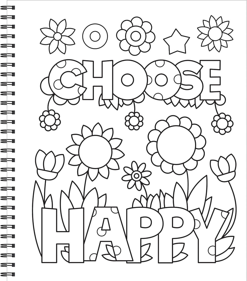 Large Colouring Book Adult - Colour and Frame