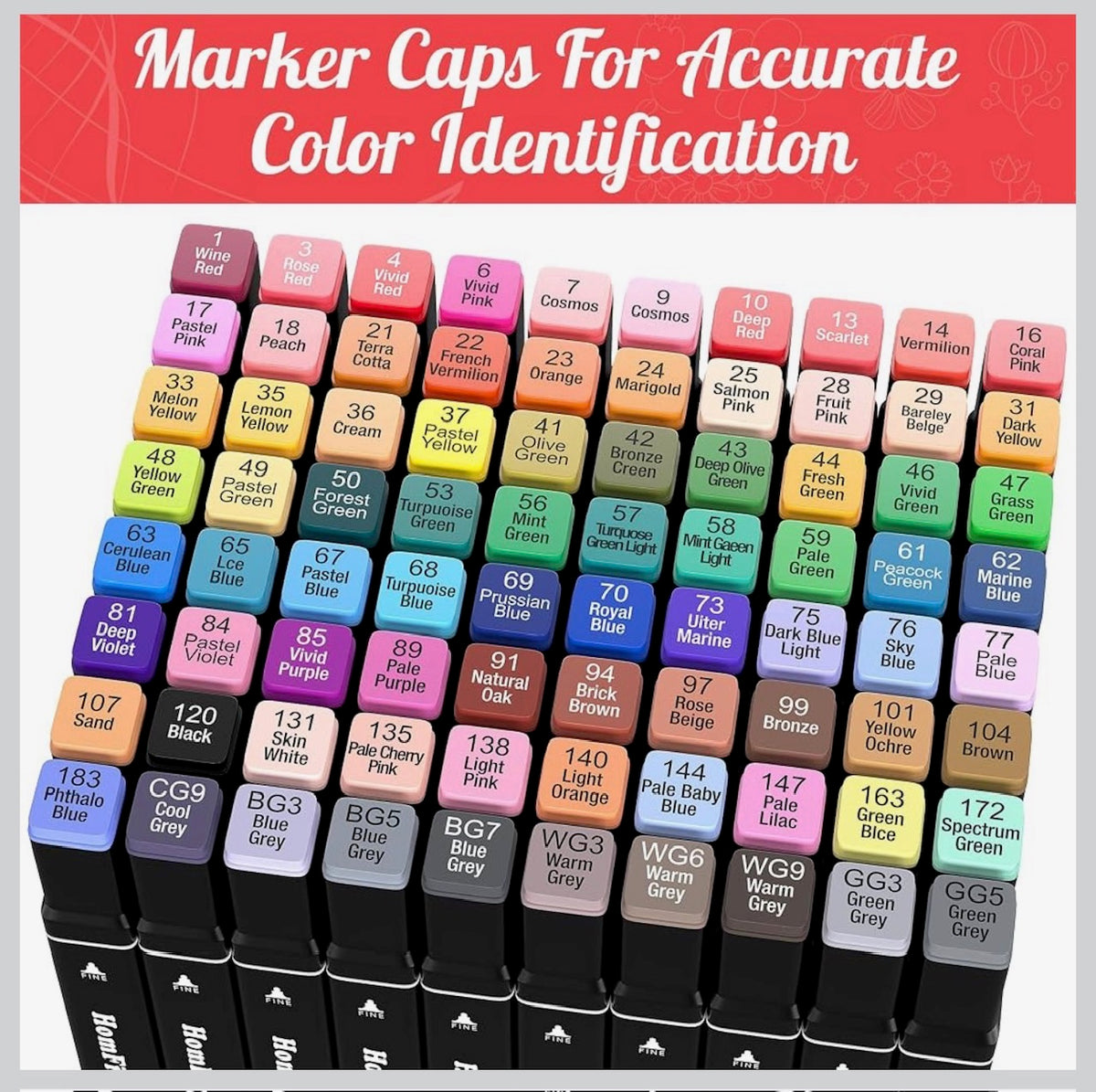 Dual Tip Art Alcohol Markers Set - 80 colours